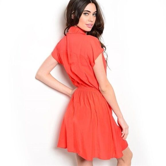 *Clearance* Entro Orange Dress - Picture 3 of 3